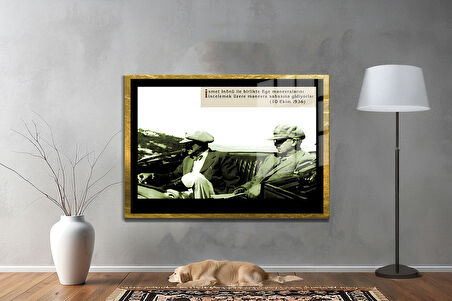 Gazi Mustafa Kemal Atatürk ÖZEL SERİ^# Miyrem  Design Cam Tablo Model: 592