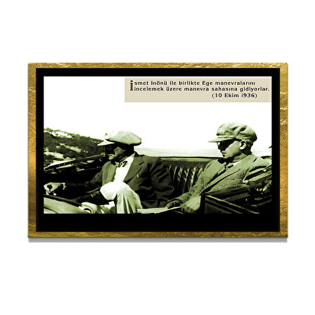 Gazi Mustafa Kemal Atatürk ÖZEL SERİ^# Miyrem  Design Cam Tablo Model: 592