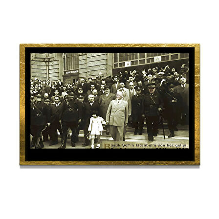 Gazi Mustafa Kemal Atatürk ÖZEL SERİ^# Miyrem  Design Cam Tablo Model: 594