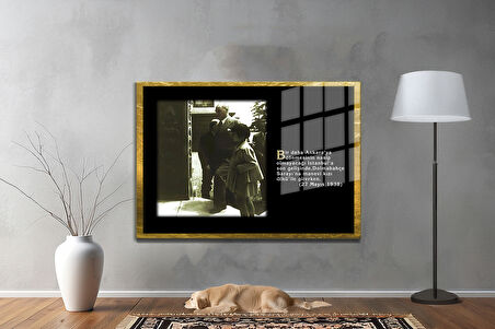 Gazi Mustafa Kemal Atatürk ÖZEL SERİ^# Miyrem  Design Cam Tablo Model: 596