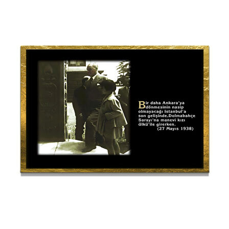 Gazi Mustafa Kemal Atatürk ÖZEL SERİ^# Miyrem  Design Cam Tablo Model: 596