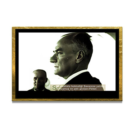 Gazi Mustafa Kemal Atatürk ÖZEL SERİ^# Miyrem  Design Cam Tablo Model: 598