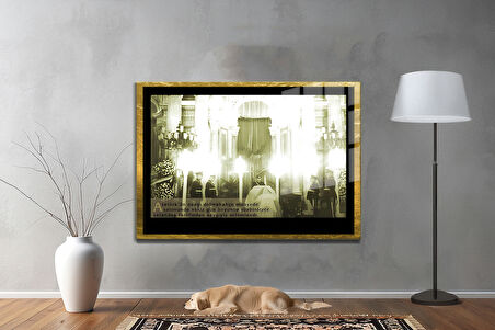 Gazi Mustafa Kemal Atatürk ÖZEL SERİ^# Miyrem  Design Cam Tablo Model: 600