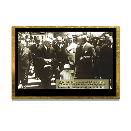 Gazi Mustafa Kemal Atatürk ÖZEL SERİ^# Miyrem  Design Cam Tablo Model: 602