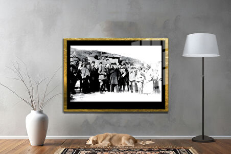 Gazi Mustafa Kemal Atatürk ÖZEL SERİ^# Miyrem  Design Cam Tablo Model: 603