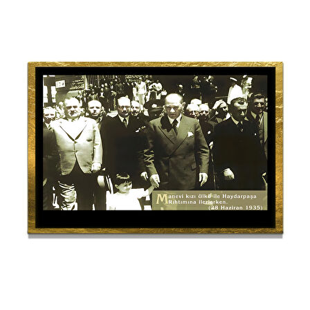 Gazi Mustafa Kemal Atatürk ÖZEL SERİ^# Miyrem  Design Cam Tablo Model: 606