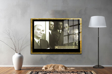 Gazi Mustafa Kemal Atatürk ÖZEL SERİ^# Miyrem  Design Cam Tablo Model: 608