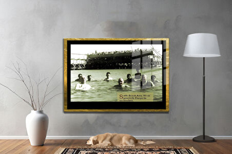 Gazi Mustafa Kemal Atatürk ÖZEL SERİ^# Miyrem  Design Cam Tablo Model: 611