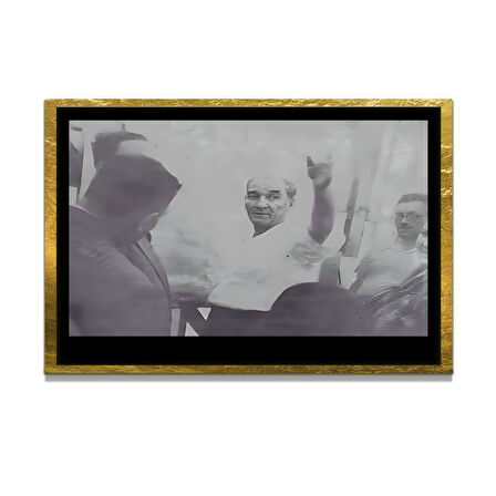 Gazi Mustafa Kemal Atatürk ÖZEL SERİ^# Miyrem  Design Cam Tablo Model: 612