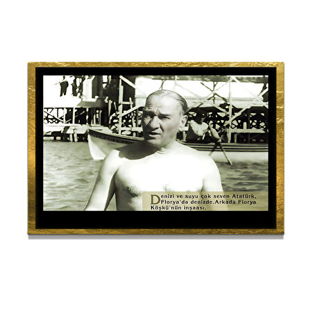 Gazi Mustafa Kemal Atatürk ÖZEL SERİ^# Miyrem  Design Cam Tablo Model: 613