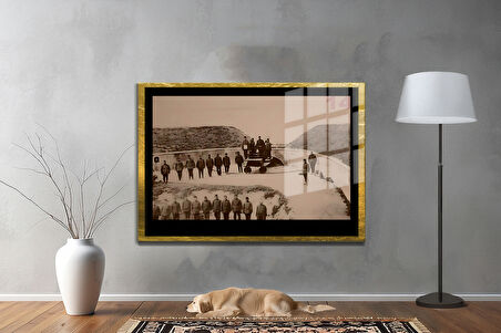 Gazi Mustafa Kemal Atatürk ÖZEL SERİ^# Miyrem  Design Cam Tablo Model: 623