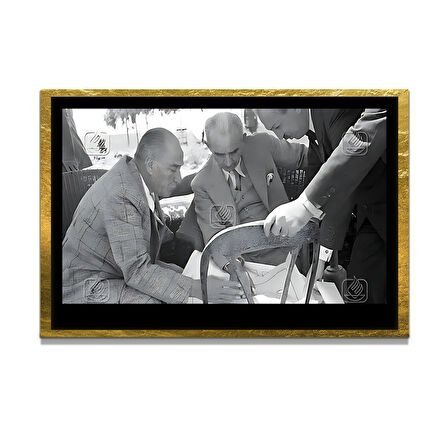 Gazi Mustafa Kemal Atatürk ÖZEL SERİ^# Miyrem  Design Cam Tablo Model: 626