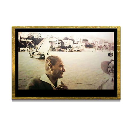 Gazi Mustafa Kemal Atatürk ÖZEL SERİ^# Miyrem  Design Cam Tablo Model: 628