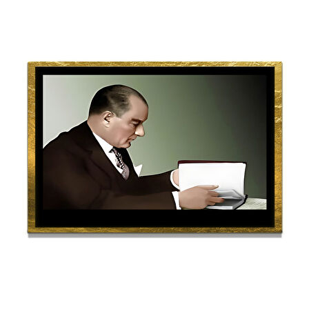 Gazi Mustafa Kemal Atatürk ÖZEL SERİ^# Miyrem  Design Cam Tablo Model: 634