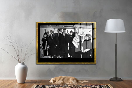 Gazi Mustafa Kemal Atatürk ÖZEL SERİ^# Miyrem  Design Cam Tablo Model: 638