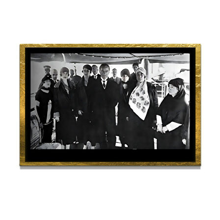 Gazi Mustafa Kemal Atatürk ÖZEL SERİ^# Miyrem  Design Cam Tablo Model: 638