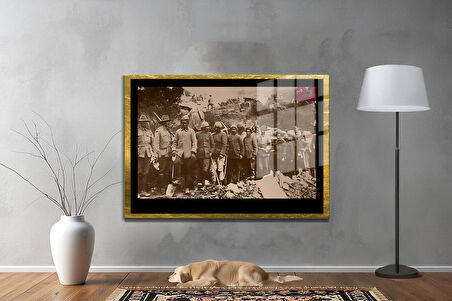 Gazi Mustafa Kemal Atatürk ÖZEL SERİ^# Miyrem  Design Cam Tablo Model: 641