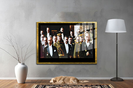 Gazi Mustafa Kemal Atatürk ÖZEL SERİ^# Miyrem  Design Cam Tablo Model: 642