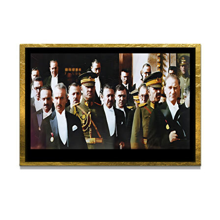 Gazi Mustafa Kemal Atatürk ÖZEL SERİ^# Miyrem  Design Cam Tablo Model: 642