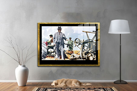 Gazi Mustafa Kemal Atatürk ÖZEL SERİ^# Miyrem  Design Cam Tablo Model: 644