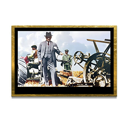 Gazi Mustafa Kemal Atatürk ÖZEL SERİ^# Miyrem  Design Cam Tablo Model: 644