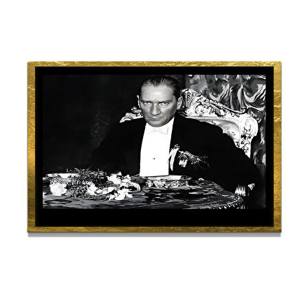 Gazi Mustafa Kemal Atatürk ÖZEL SERİ^# Miyrem  Design Cam Tablo Model: 646