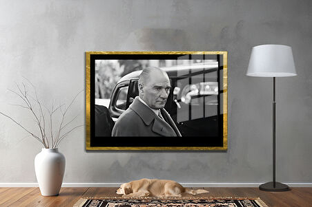 Gazi Mustafa Kemal Atatürk ÖZEL SERİ^# Miyrem  Design Cam Tablo Model: 648