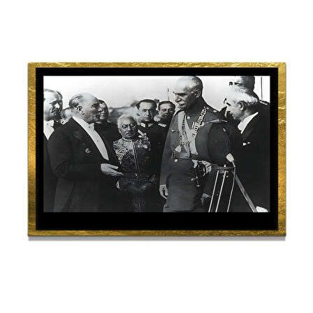 Gazi Mustafa Kemal Atatürk ÖZEL SERİ^# Miyrem  Design Cam Tablo Model: 650