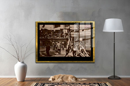 Gazi Mustafa Kemal Atatürk ÖZEL SERİ^# Miyrem  Design Cam Tablo Model: 653