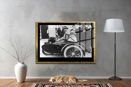 Gazi Mustafa Kemal Atatürk ÖZEL SERİ^# Miyrem  Design Cam Tablo Model: 654