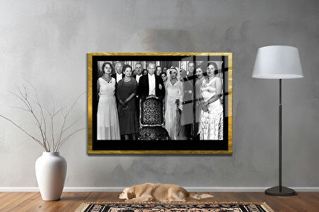 Gazi Mustafa Kemal Atatürk ÖZEL SERİ^# Miyrem  Design Cam Tablo Model: 658