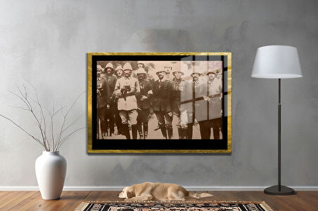 Gazi Mustafa Kemal Atatürk ÖZEL SERİ^# Miyrem  Design Cam Tablo Model: 661