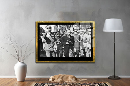 Gazi Mustafa Kemal Atatürk ÖZEL SERİ^# Miyrem  Design Cam Tablo Model: 662