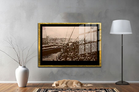 Gazi Mustafa Kemal Atatürk ÖZEL SERİ^# Miyrem  Design Cam Tablo Model: 665