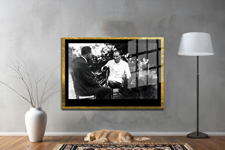 Gazi Mustafa Kemal Atatürk ÖZEL SERİ^# Miyrem  Design Cam Tablo Model: 666