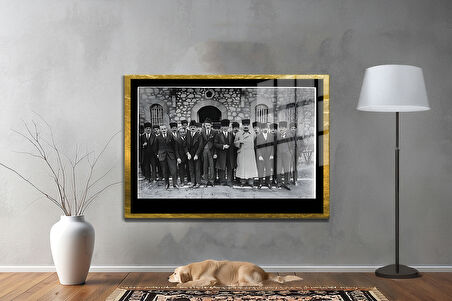 Gazi Mustafa Kemal Atatürk ÖZEL SERİ^# Miyrem  Design Cam Tablo Model: 670