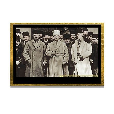 Gazi Mustafa Kemal Atatürk ÖZEL SERİ^# Miyrem  Design Cam Tablo Model: 671