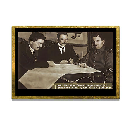 Gazi Mustafa Kemal Atatürk ÖZEL SERİ^# Miyrem  Design Cam Tablo Model: 673