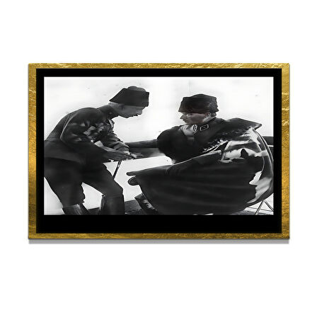 Gazi Mustafa Kemal Atatürk ÖZEL SERİ^# Miyrem  Design Cam Tablo Model: 676