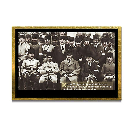 Gazi Mustafa Kemal Atatürk ÖZEL SERİ^# Miyrem  Design Cam Tablo Model: 677