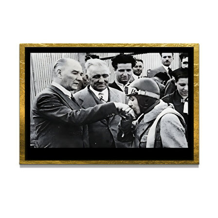 Gazi Mustafa Kemal Atatürk ÖZEL SERİ^# Miyrem  Design Cam Tablo Model: 678