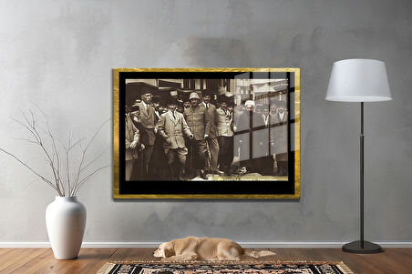 Gazi Mustafa Kemal Atatürk ÖZEL SERİ^# Miyrem  Design Cam Tablo Model: 679