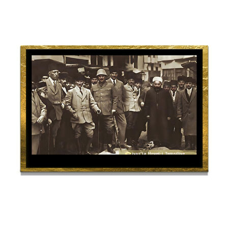 Gazi Mustafa Kemal Atatürk ÖZEL SERİ^# Miyrem  Design Cam Tablo Model: 679