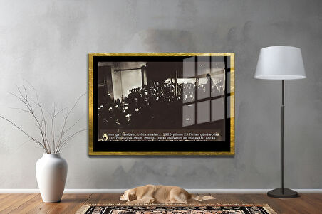 Gazi Mustafa Kemal Atatürk ÖZEL SERİ^# Miyrem  Design Cam Tablo Model: 681