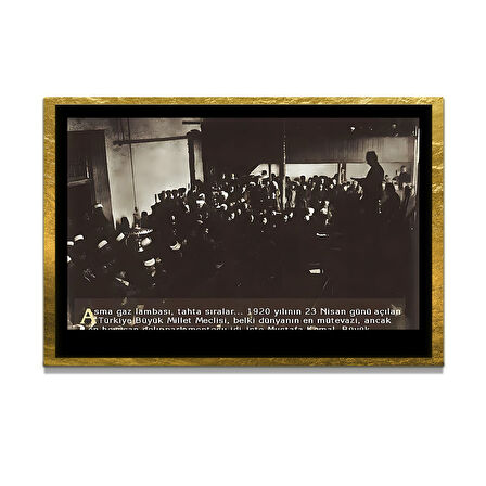 Gazi Mustafa Kemal Atatürk ÖZEL SERİ^# Miyrem  Design Cam Tablo Model: 681