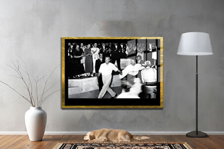 Gazi Mustafa Kemal Atatürk ÖZEL SERİ^# Miyrem  Design Cam Tablo Model: 694