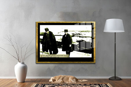 Gazi Mustafa Kemal Atatürk ÖZEL SERİ^# Miyrem  Design Cam Tablo Model: 695