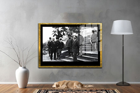 Gazi Mustafa Kemal Atatürk ÖZEL SERİ^# Miyrem  Design Cam Tablo Model: 696