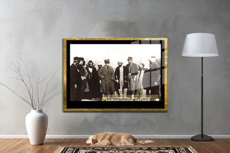 Gazi Mustafa Kemal Atatürk ÖZEL SERİ^# Miyrem  Design Cam Tablo Model: 697