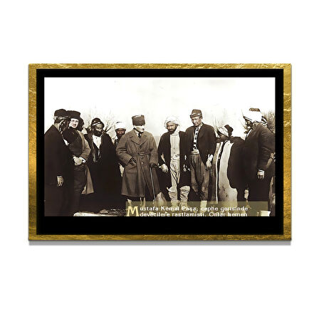 Gazi Mustafa Kemal Atatürk ÖZEL SERİ^# Miyrem  Design Cam Tablo Model: 697